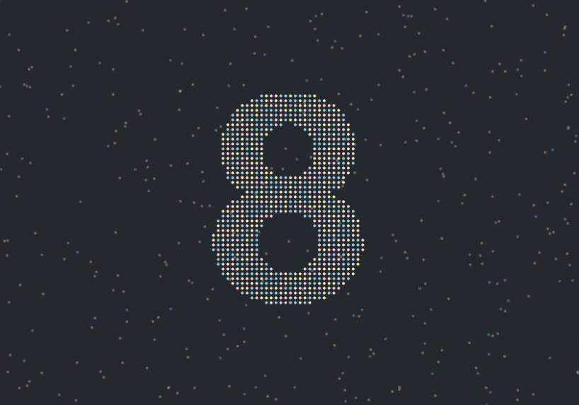 Canvas制作的粒子十秒倒计时HTML源码