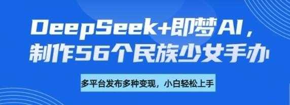 DeepSeek+即梦AI 制作56个民族少女手办 